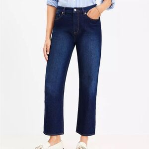 LOFT new High Rise Straight Jeans, size 28/6 PETITE dark wash NWT/NEW Regular